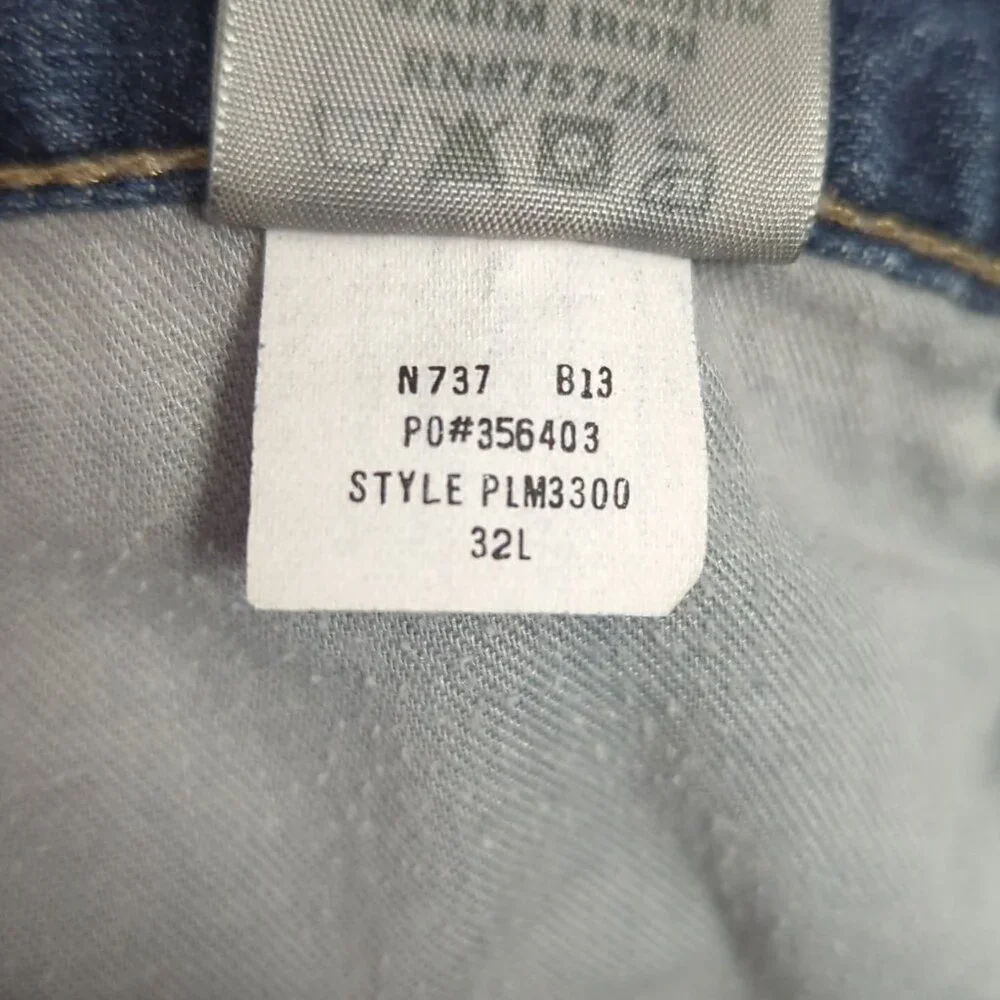 BKE Jeans Men's 32L Fits 32x29 Blue Asher Straight Stretch Denim Hemmed